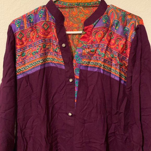 Blockprint Kurta Top - Picture 4 of 5